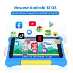 Cheerjoy Kids Tablet 7",Android 12 Tablet For Kids,32GB ROM 128GB Expand,Parental Control,Kids Software Pre-Installed, Dual Camera,Android Learning Tablet Bluetooth With Proof Case For Toddlers(Blue) - Image 3