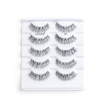 Uroparis 52 Eyelashes for Women — Pack of 5 Tapered Handmade Eye Lashes | Lightweight False Lashes with Premium Virgin Hair | Invisible Band | For Glam Look & Enhance Beauty (Black) - 5 Pair - Image 2