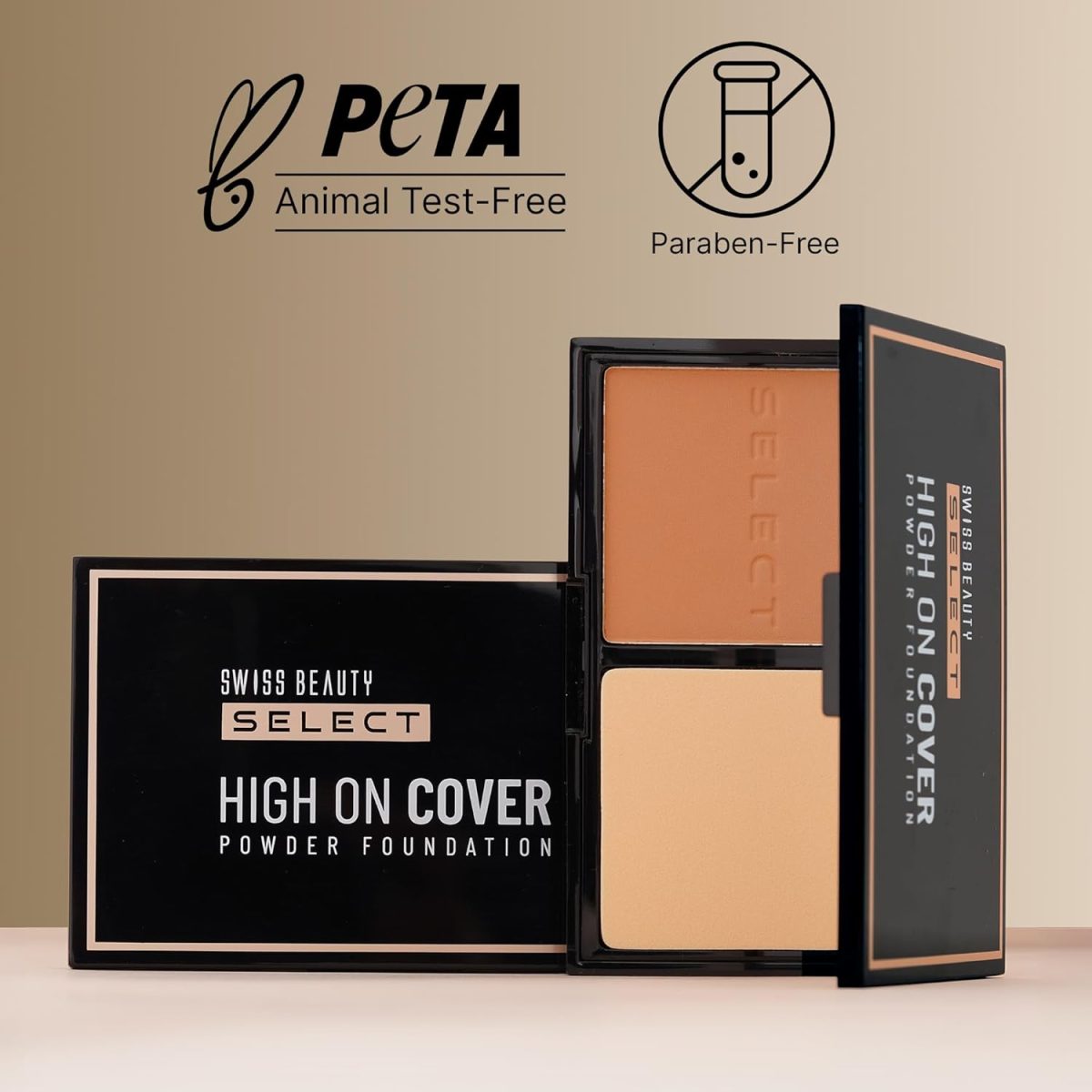 Swiss Beauty Select High On Cover Powder Foundation with sponge | Waterproof & Oil Controlling | 16-Hour wear | Shade 02 Light Natural, 5.5g - Image 6