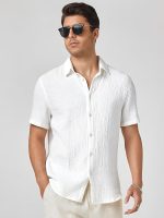 WEBRIC Shirt for Men | Mens Casual Shirt | Men Stylish Half Sleeve Shirt | Men Polycotton Shirt | Men's Regular Fit | Men Formal Shirt | Men's Textured Popcorn Slim Fit - Image 6