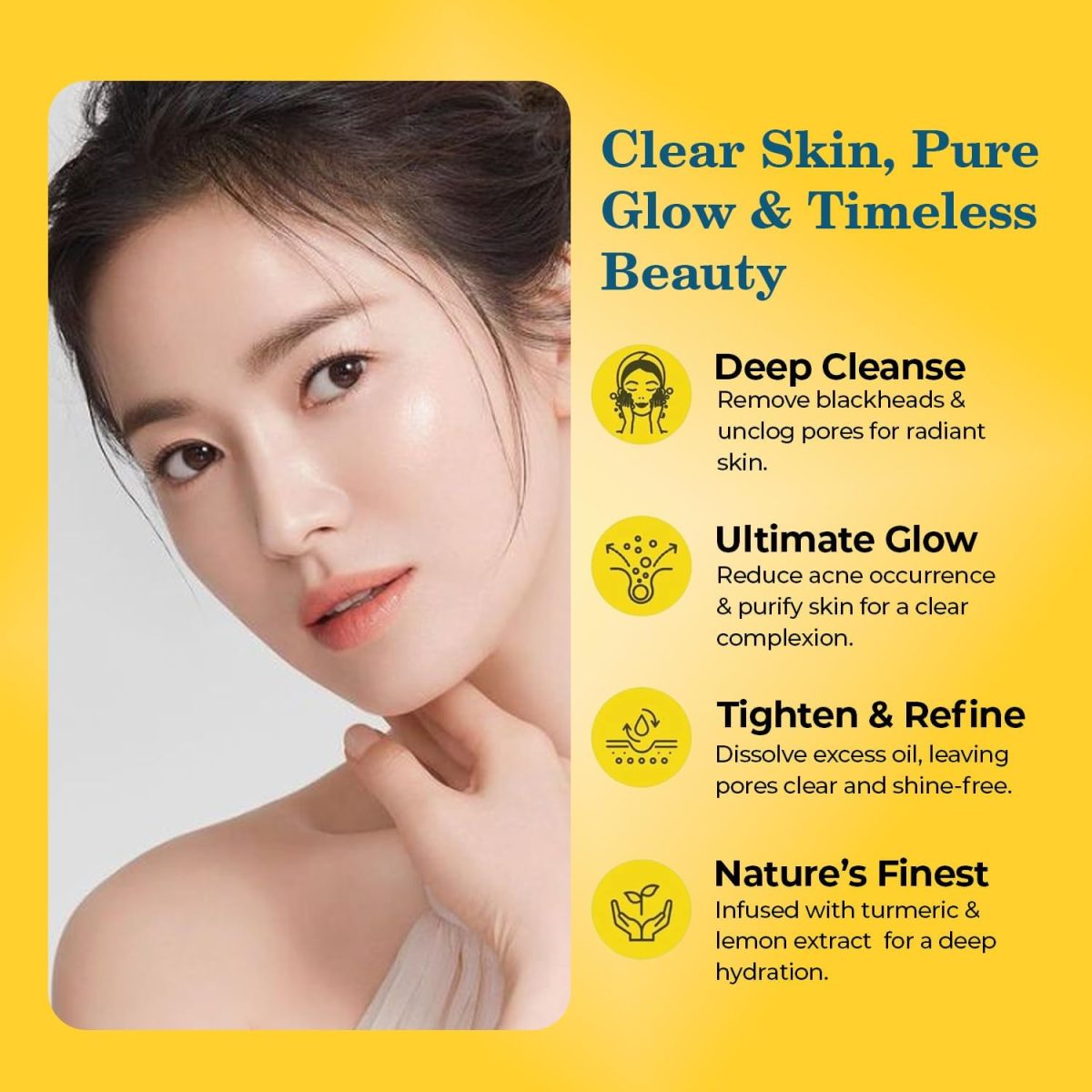 Kojic Acid and Turmeric Cleansing Pads for Dark Spots, Skin Brightening & Acne Prevention, with Vitamin B5, Vitamin C, Turmeric Infused Foaming Exfoliating Pads, for Face for All Skin Types -60PCS (Pack of 1 (60Pcs)) - Image 3