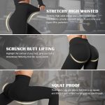 KETKAR Scrunch Butt Leggings Women's High Waist Opaque Sports Leggings Long Yoga Pants Gym Sports Trousers Elastic Jogging Trousers - Image 3