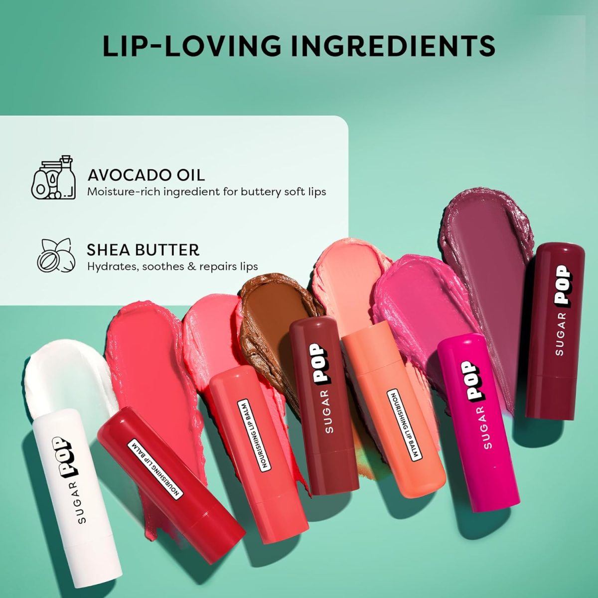 SUGAR POP Nourishing Lip Balm | Castor Oil, Shea Butter & Avocado Oil | Hydrating | 4.5gm- 02 Cherry - Image 3