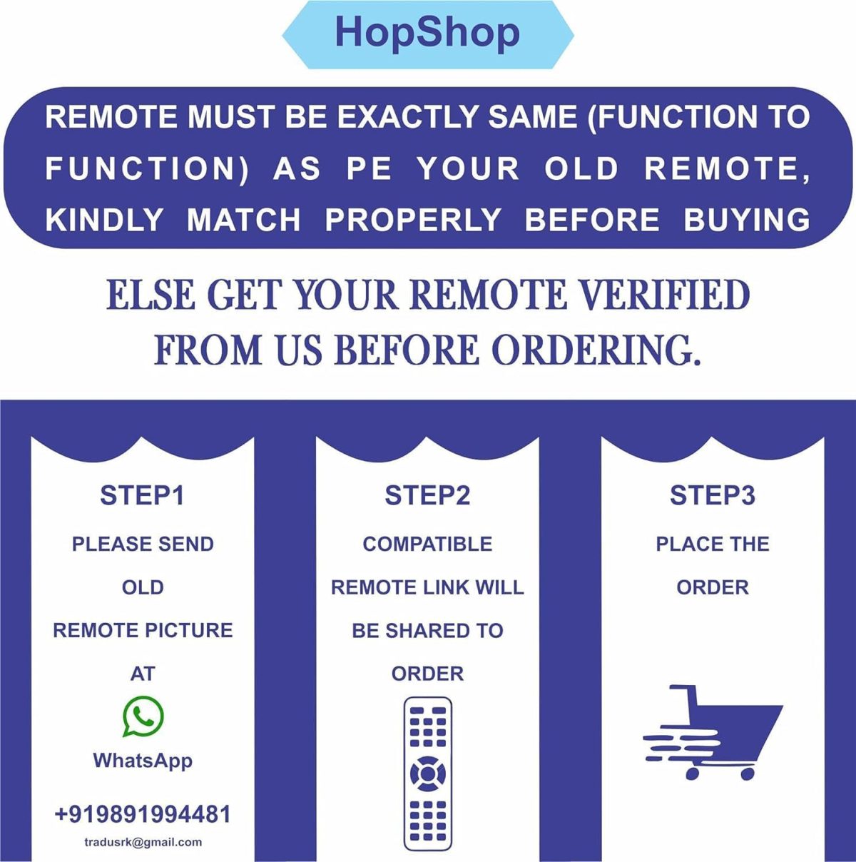 HopShop Air Conditioner Remote Compatible for LIVPURE AC Split/Window AC 284 (Exactly Same Remote Will Only Work) - Image 2