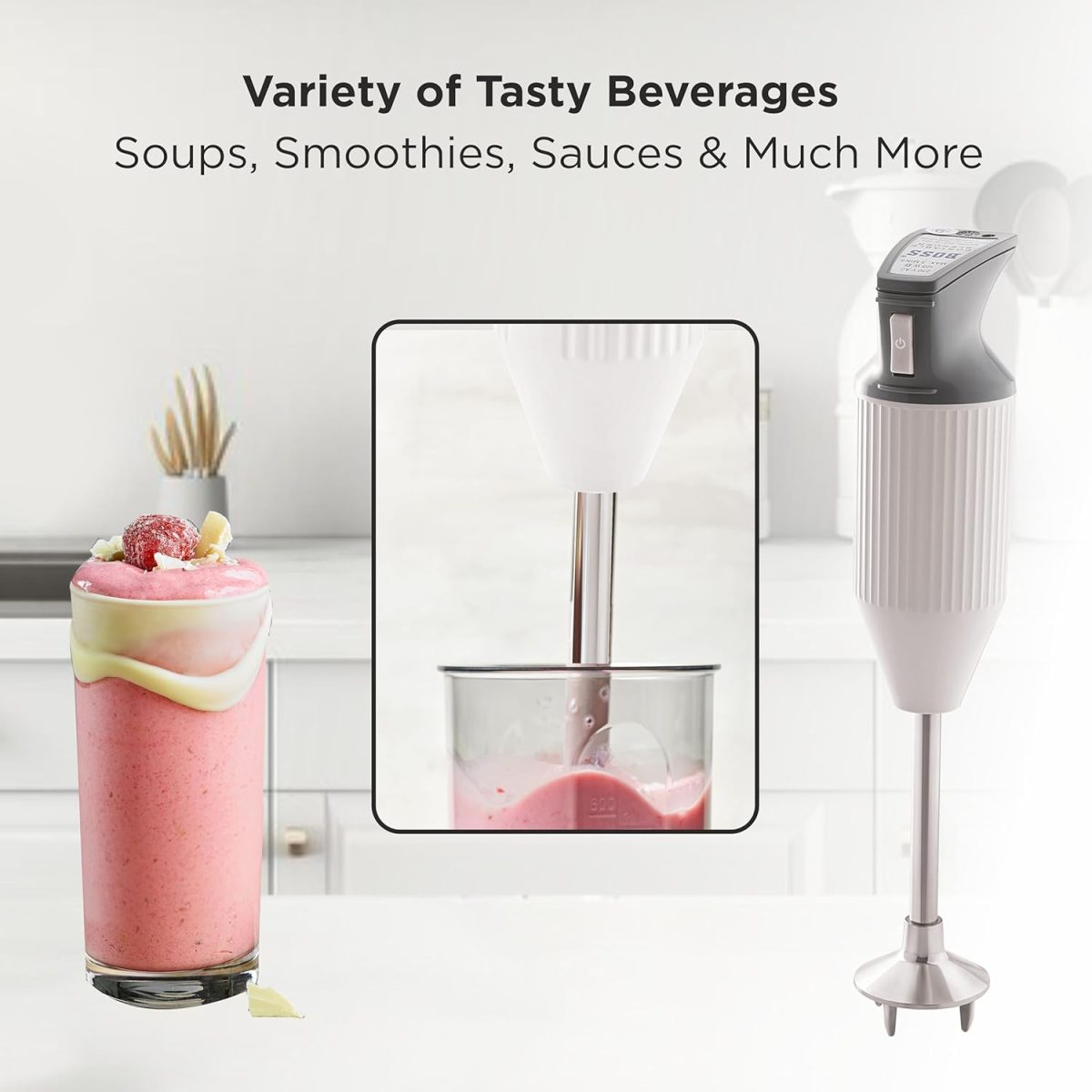 BOSS E111 Portable Hand Blender 180 Watt | Easy to Clean and Store | ISI-Marked, Grey - Image 4