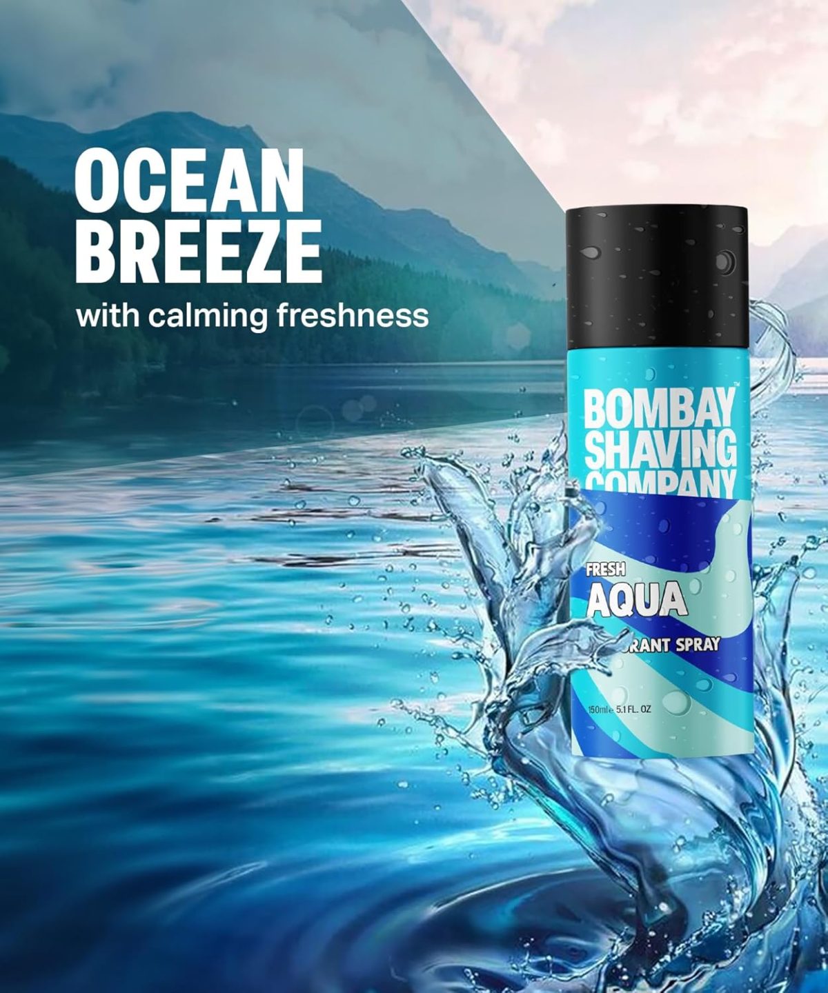 Bombay Shaving Company Deodorant Aerosol Combo - Aqua & Musk - 150Ml X 2 |Deodorant For Men Long Lasting| 300 ML (Lemon) - Image 3
