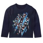 Marvel Avengers by Wear Your Mind Boy's Plain Regular Fit Long Sleeve Top (DMAF0124.3_Navy Blue3 4-5Y)