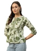 FIORRA Women's Cotton Regular Fit Top