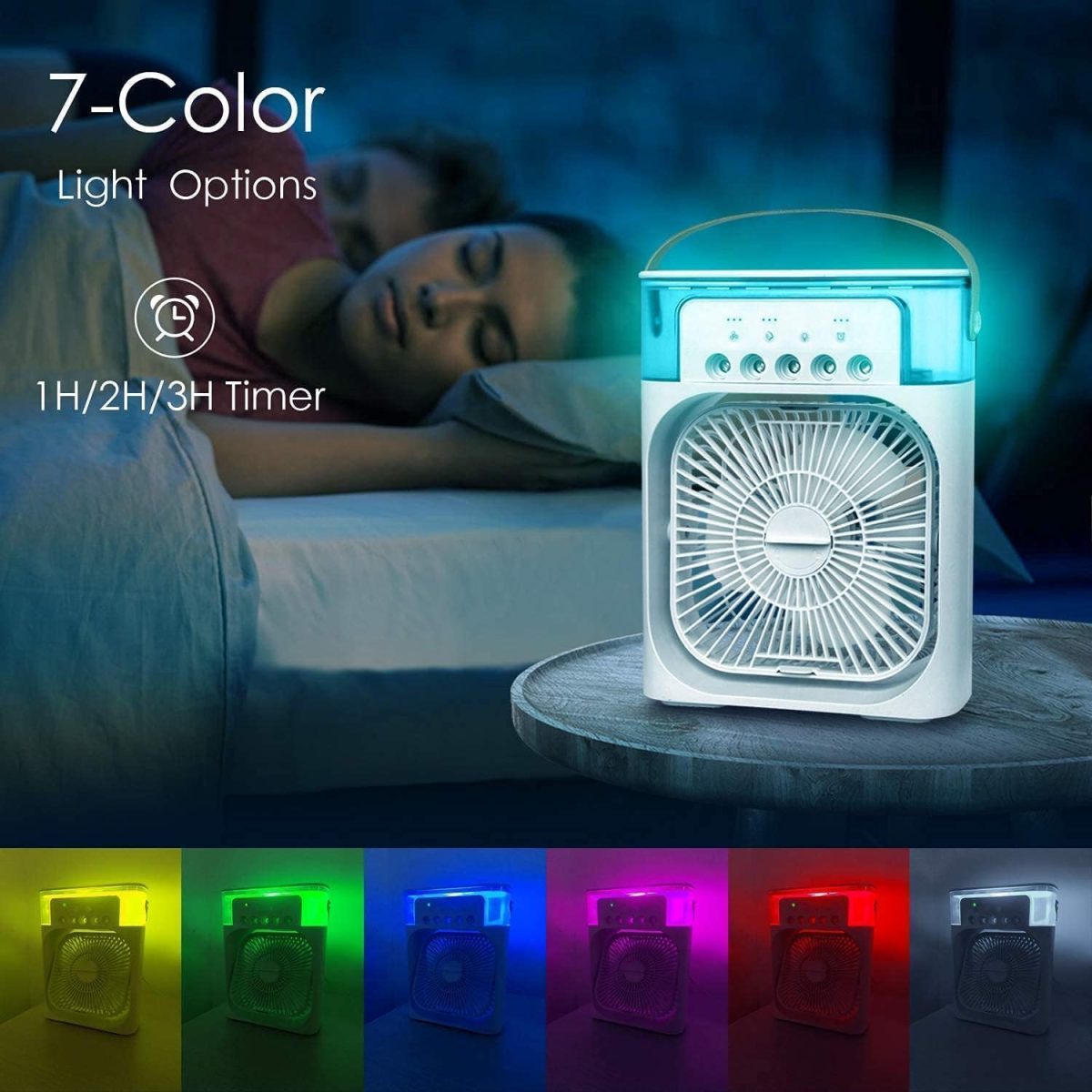 Portable-Ac-Mini-Cooler-Fan-for-Room-Cooling-Rechargeable-Fan-Portable-Ac-for-Home-Portable-Air-Conditioners-Water-Cooler-Mini-Ac-for-Room-Cooling-Mini-Humidifier-Purifier-Heavy-cooler-air - Image 3
