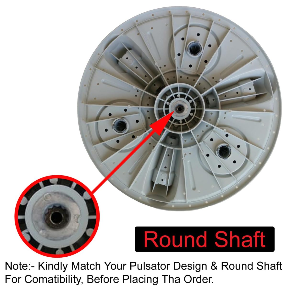 FUSION STAR Roller Jet Pulsator Only for LG Semi Automatic Washing Machine 5.5kg to 7.5kg Capacity (Match & Buy-1 Line) (Part Number - MGP618416) (Pack of 1) - Image 3