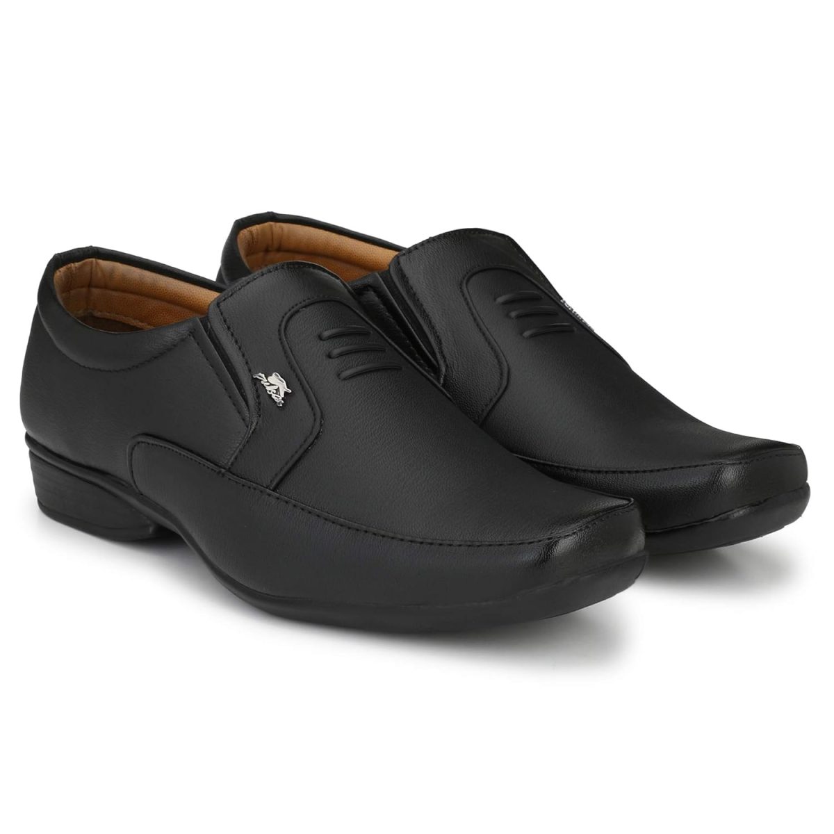 Stylelure Men's Synthetic Leather Black Formal Shoes for Men - Image 2