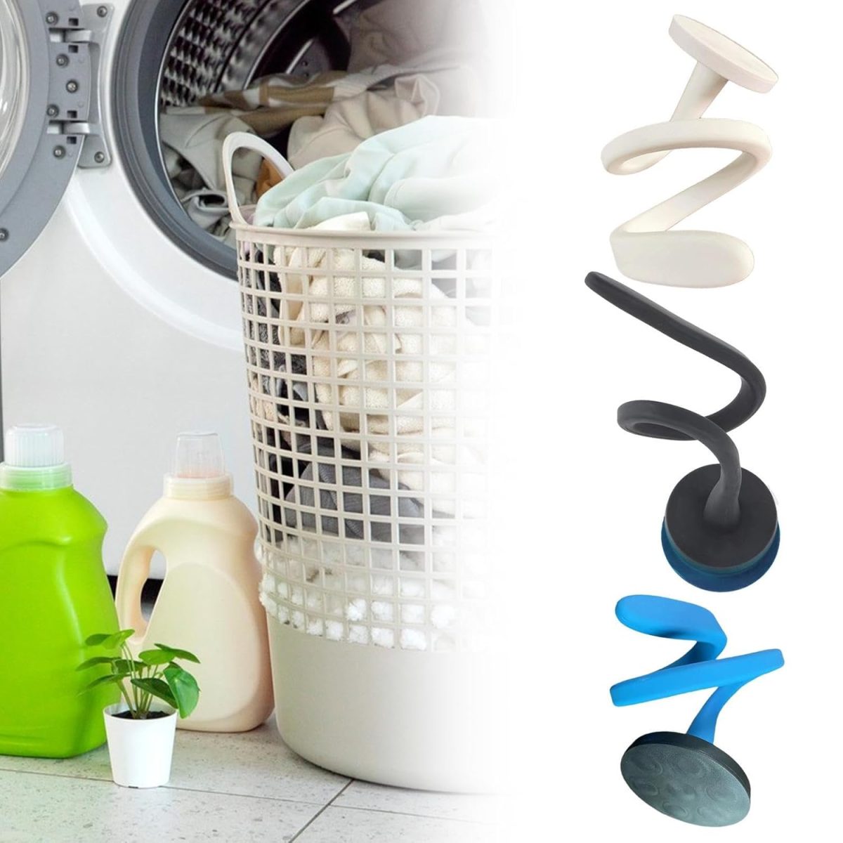 LOOM TREE® Laundry Door Post Dryer Doors Prop for Washing Machine Front Load Washer White - Image 5