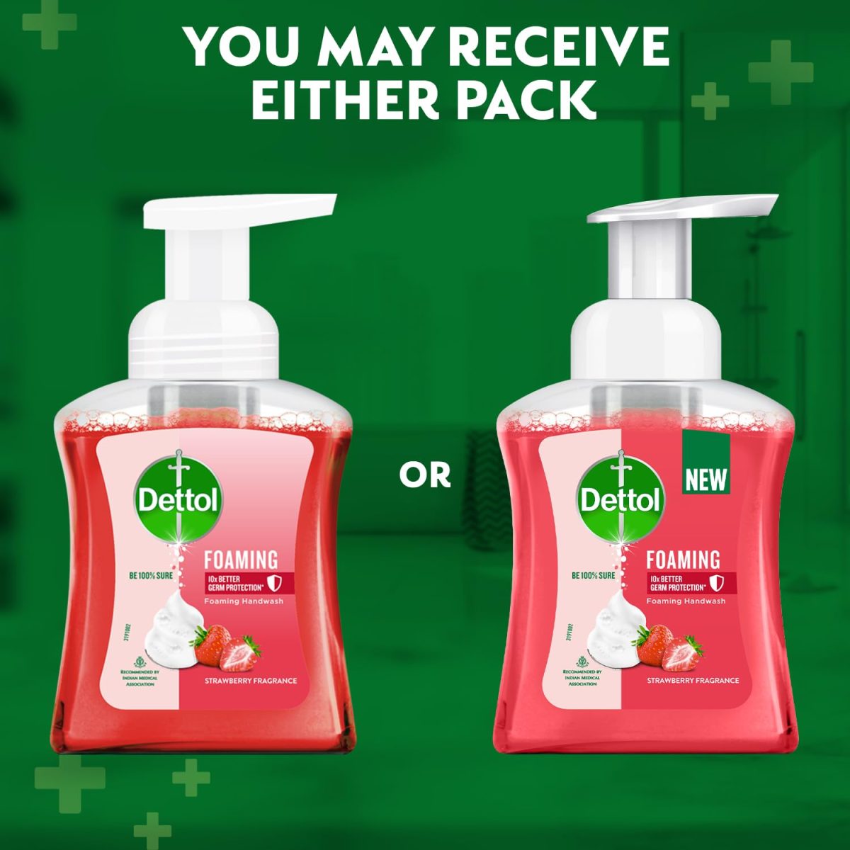 Dettol Foaming Handwash Pump - Strawberry (Pack of 2-250ml each) | Rich Foam | Moisturizing Hand Wash | Soft on Hands - Image 3