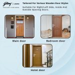 Godrej Mortise Door Lock Handle Set | 175mm ELC 06 | 6-Lever Locking Mechanism | Suitable for Doors (Satin Steel Finish) | 1 Years Warranty - Image 5