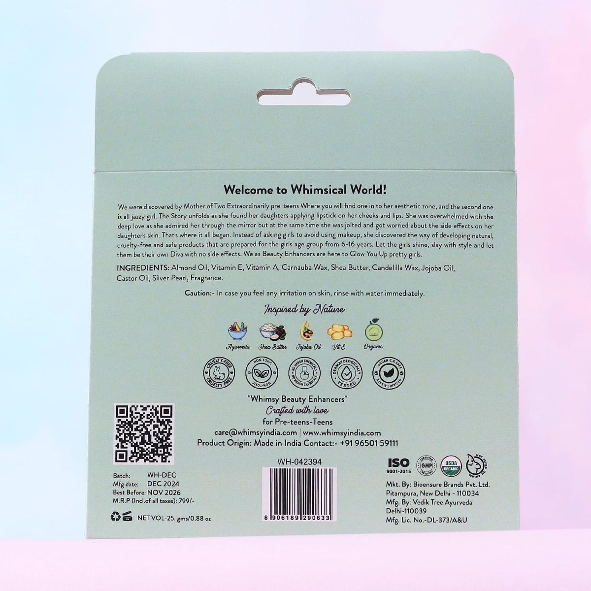 Whimsy Beauty Mini Lip Gloss Kit Ð 5-Pack of Moisturizing, Fun Lip Glosses for Kids, Preteens, and Girls Ð With Vitamin E, Shea Butter & Jojoba Oil - Image 3