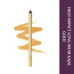 Glam21 High Impact Long Wear Kajal with Sharpener| Highly-pigmented Long-lasting | Gold - Image 2