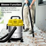 INALSA Wet and Dry Vacuum Cleaner for Home, 15 LTR Capacity,1400 W, 20 kPa Suction, Blower Function,HEPA Filter, Wet Vacuum Cleaner for Sofa, House Cleaning Machine,Stainless Steel Body (WD 15) - Image 4