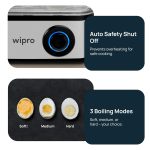 Wipro Elato BE201 4in1 Multicooker 500 Watt - Boils up to 16 Eggs, Steam Rice, Poach Eggs, Cook Vegetables - 3 Boiling Modes, Concurrent Cooking - 2 Year Warranty - Image 4