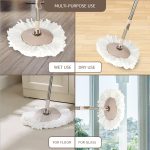 Presto! Plastic Elite Spin Mop with Bigger Wheels and Auto- Fold Handle, Chestnut, 2 Refills - Image 6