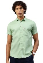 Majestic Man Men Slim Fit Pure Cotton Solid Half Sleeve Casual Shirt