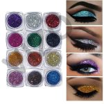 Vizo 12 Pcs Eyeshadow Glitter Powder with Glitter Glue, Multicolor - Image 5