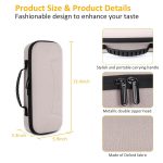 wonlince Hard Carrying Case for Sony PS5 Playstation Portal，Scratch-resistant portable organizer with mesh pocket，Stylish design for traveling，Off White - Image 4