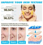 Kojic Acid and Turmeric Cleansing Pads for Dark Spots, Skin Brightening & Acne Prevention, with Vitamin B5, Vitamin C, Turmeric Infused Foaming Exfoliating Pads, for Face for All Skin Types -60PCS (Pack of 1 (60Pcs)) - Image 4