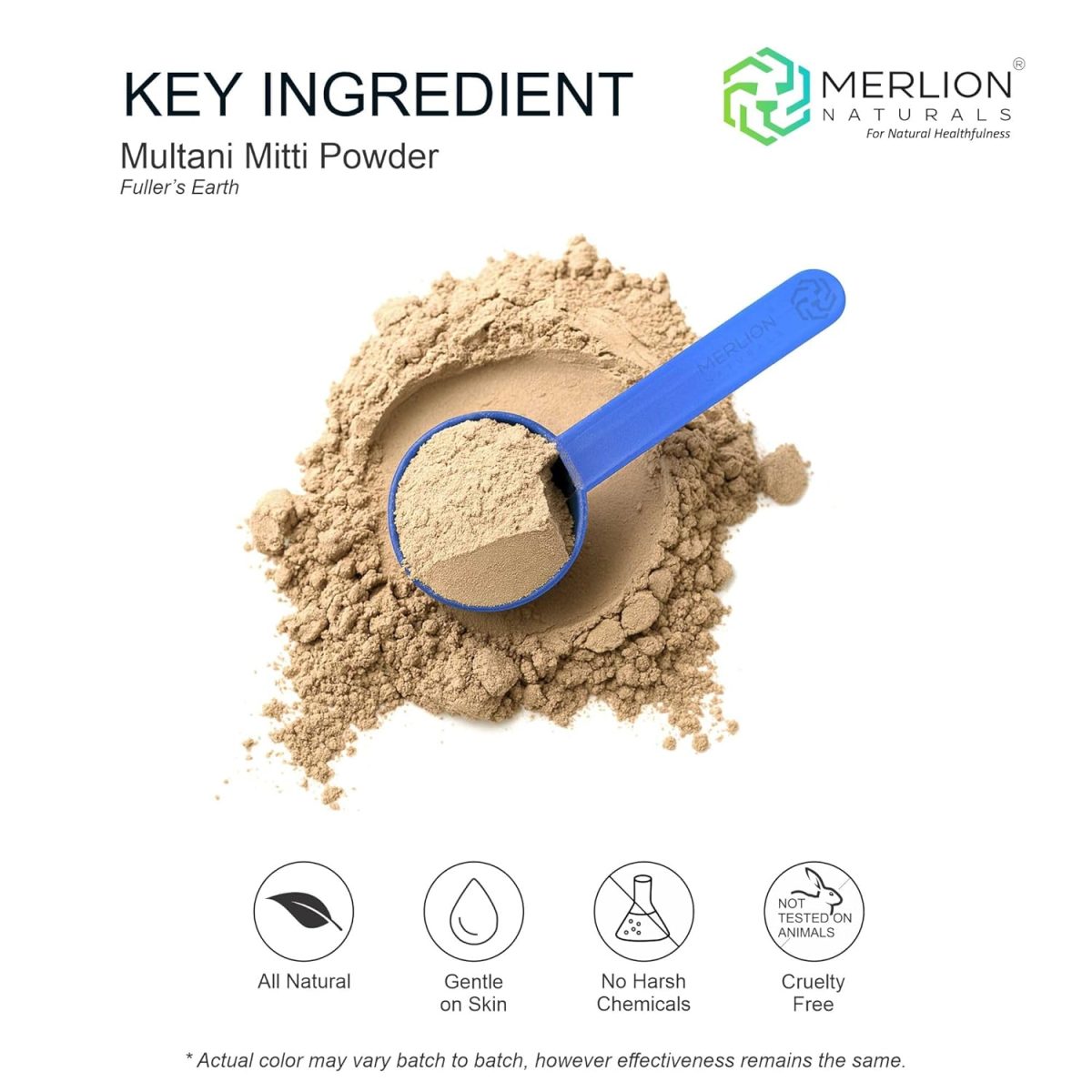 Merlion Naturals Multani Mitti Powder 200gm | Fuller’s Earth Powder for Face and Hair Pack - Image 4