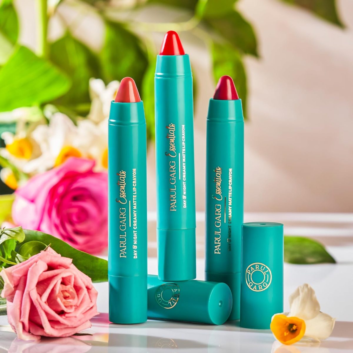 Parul Garg Beauty All-Time Bestsellers Lip Crayon Set | Top 3 Creamy Matte Lipsticks | Rose Pink, Berry & Fuchsia | Bestselling Shades | Vegan, Paraben-Free | Made in India (Dusky Hues) - Image 8