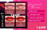 TILKOR Liquid Matte Lipstick Set | Love Meter Collection | Long-Lasting, Highly Pigmented Shades | Lightweight, Smudge-Proof, Moisturizing Lip Color for All-Day Wear (Multi 2, Pack of 8) - Image 3