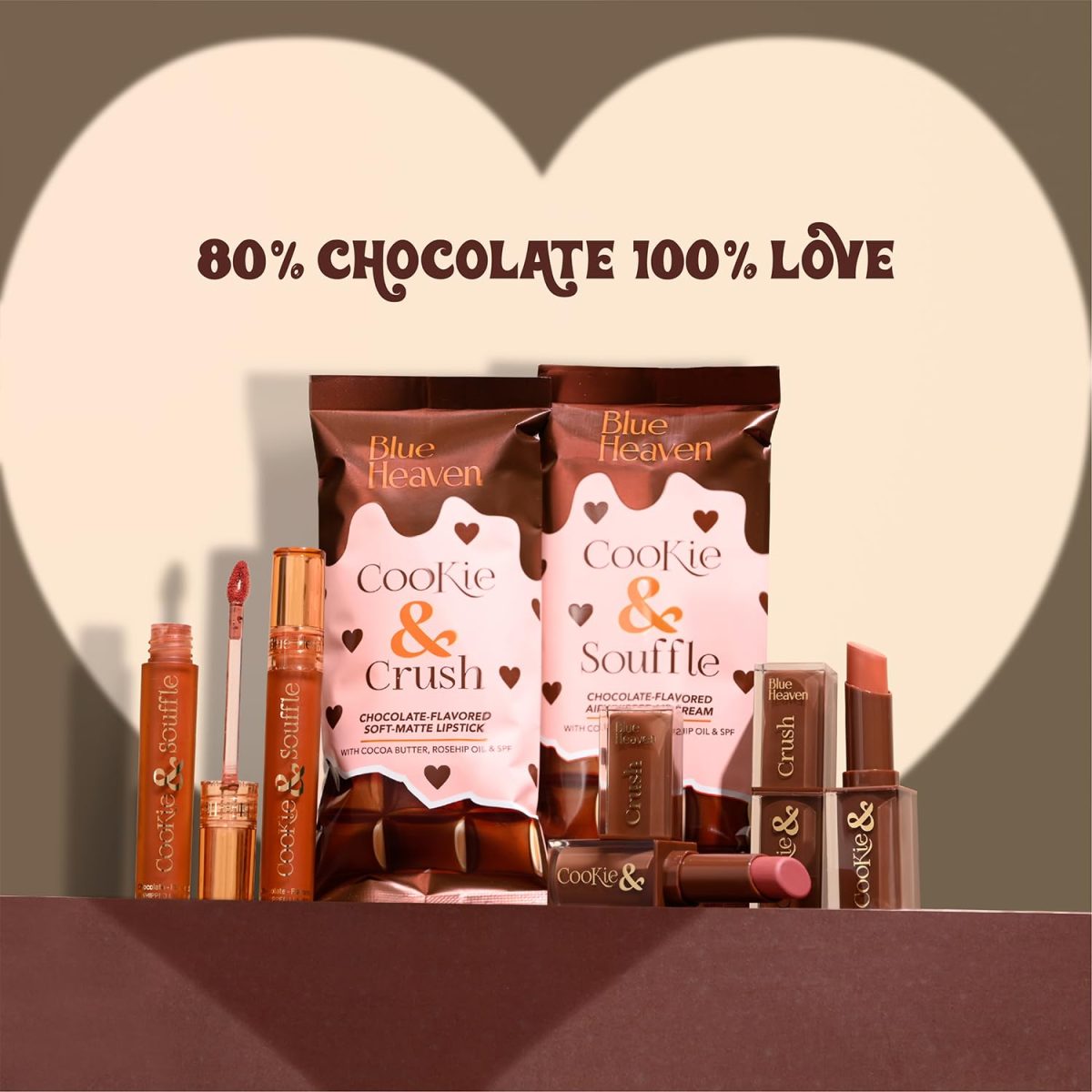 Blue Heaven Cookie & Souffle Matte Lipstick for Women, Long lasting Liquid lipstick, Enriched with Cocoa Butter & Rosehip Oil, Softening & Nourishing Lip color - Hazelnut Hottie, 3.2ml - Image 11