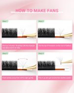 NAGARAKU Easy Fan Eyelash Extensions Volume Lash 0.07 C curl 8-15mm Rapid Blooming Faux Mink Cluster For Beginners Soft Professional Lash Supplies - Image 7