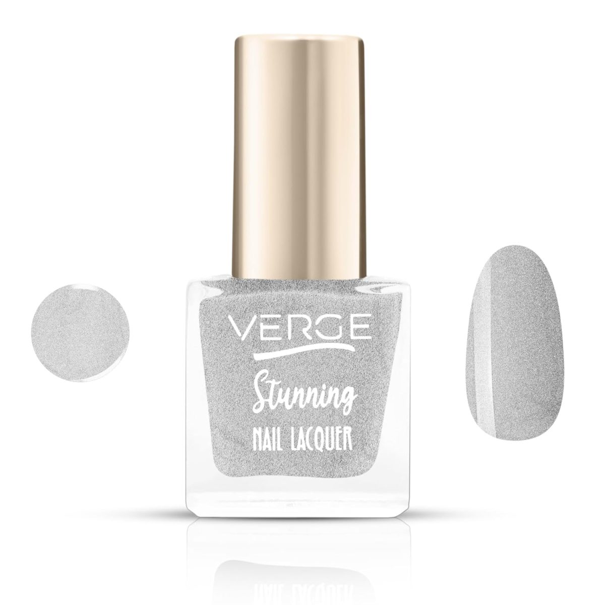 VERGE Stunning Color Non Toxic Nail Polish (LONGEST STAY WITH ULTRA BOLD FINISH) 164; Silver Tail (Quick Dry & Chip Resistant, PARABEN FREE, VEGAN)