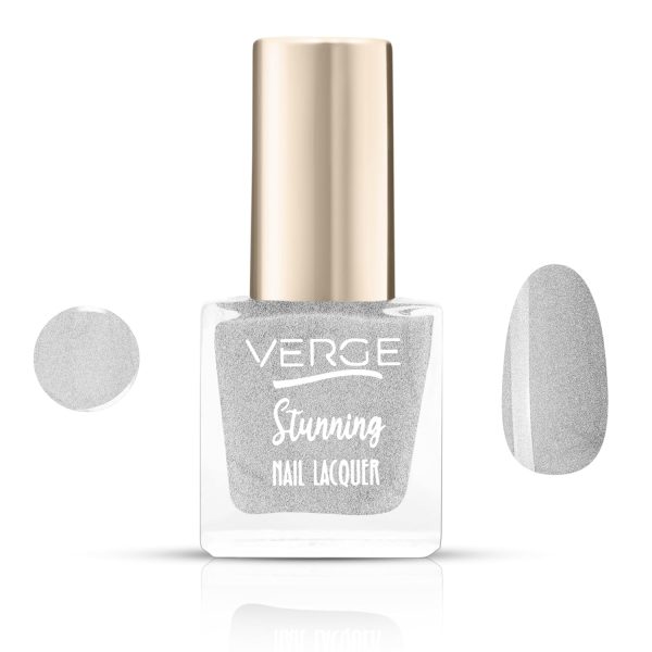 VERGE Stunning Color Non Toxic Nail Polish (LONGEST STAY WITH ULTRA BOLD FINISH) 164; Silver Tail (Quick Dry & Chip Resistant, PARABEN FREE, VEGAN)