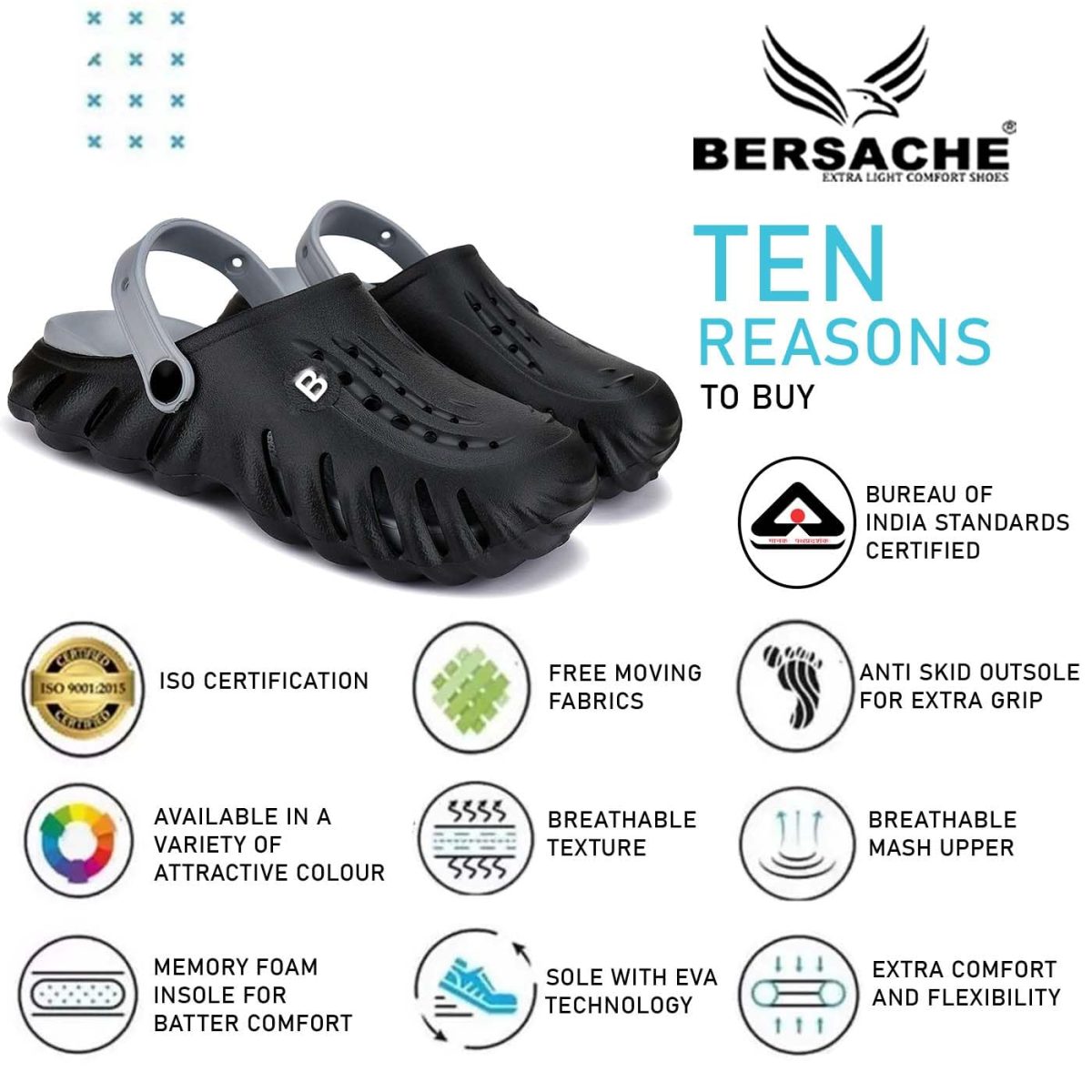 BERSACHE Comfortable Stylish fashionable Clogs For Men - Image 7