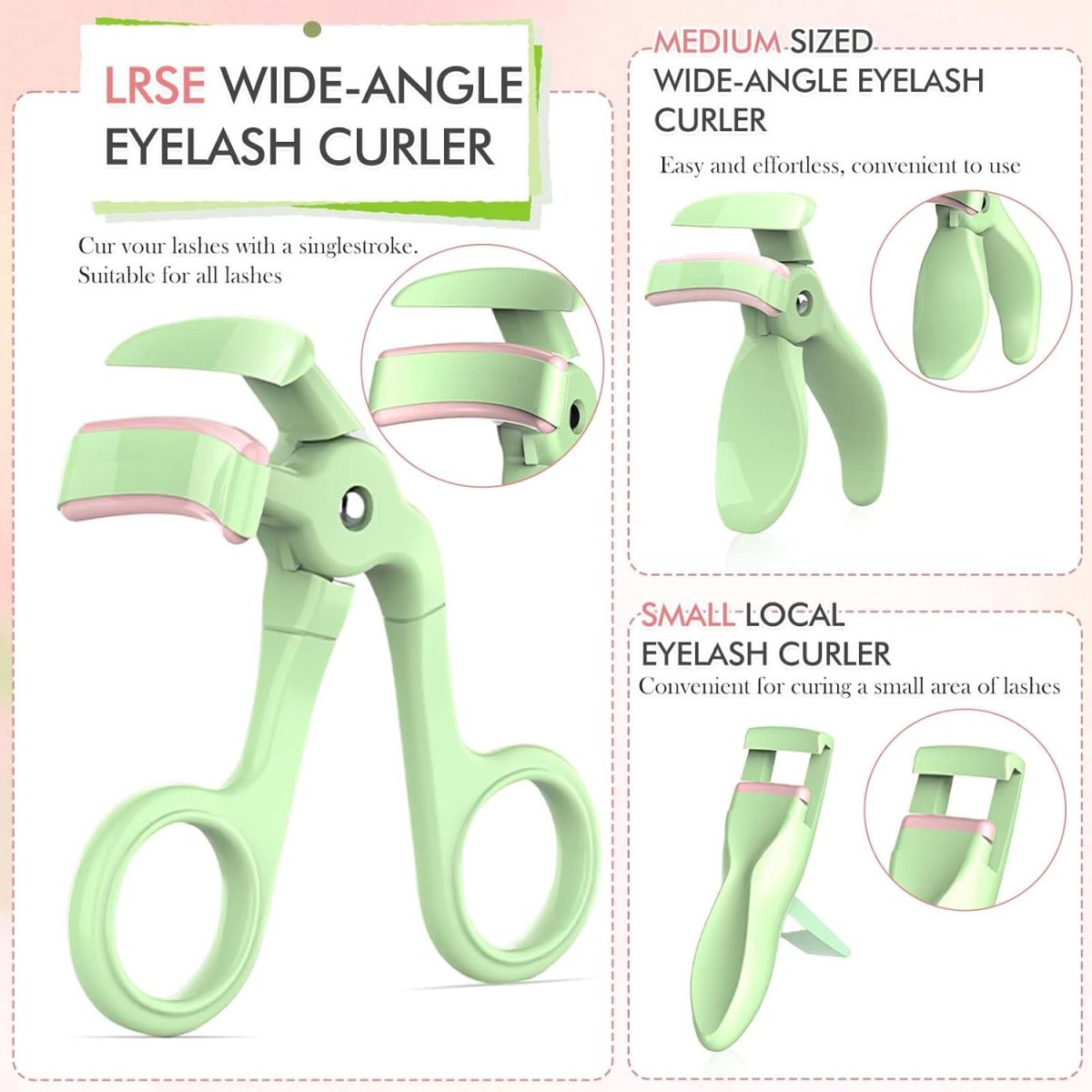 CoolShef 3 Pcs Eyelash Curler Set for Women, Precision Tool for Shaping Eye Lashes, Includes Mini Clamp for Inner Corners, Lightweight Design for Travel and Everyday Makeup Routine - Image 3