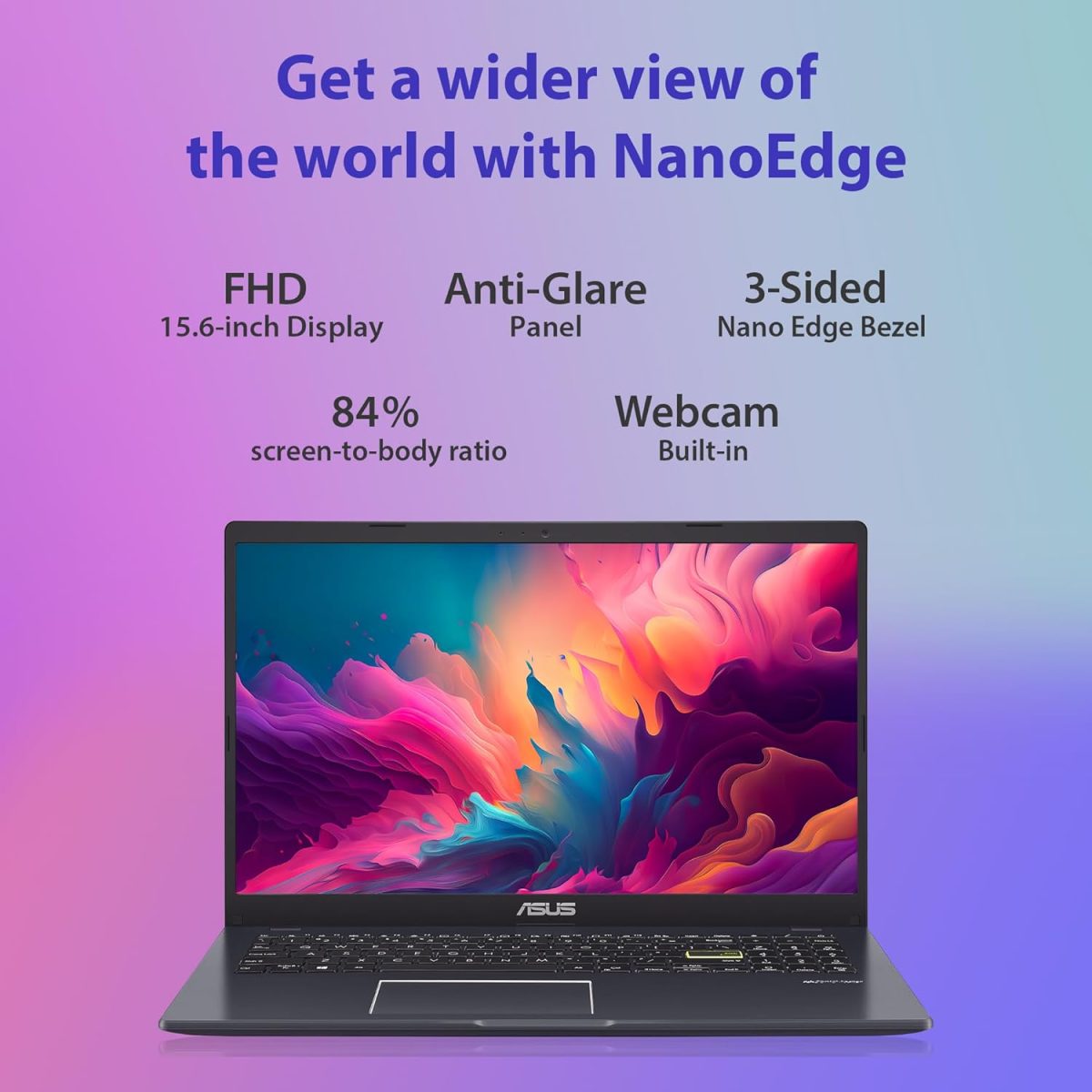 ASUS Vivobook Go 15, Intel Celeron N4500, Fingerprint Sensor (Intel HD iGPU/8GB RAM/512GB SSD/FHD/15.6"/60Hz/42WHrs/Windows 11/M365 Basic (1Year)*/Office Home 2024/Star Black/1.57 kg) E510KA-EJ9011WS - Image 2