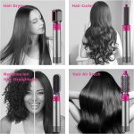 5 in 1 Hot Air Brush Hair Dryer & Volumizer, 1000W Multifunctional Hair Styler Tool for Women | Detachable Blow Dryer Brush, Hair Straightener, Curler, Crimper, Auto-Wrap Rotating Comb, Negative Ion Frizz-Free Technology | Professional Salon-Quality Fast Drying, 3 Heat Settings, Lightweight Portable Design, Suitable for All Types Styling & Scalp Massager - Image 6