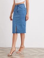 GRECIILOOKS Denim Skirt for Women | Long Skirt for Women | Skirt for Women | Denim Skirt for Women Long | Pencil Skirt for Women - Image 7