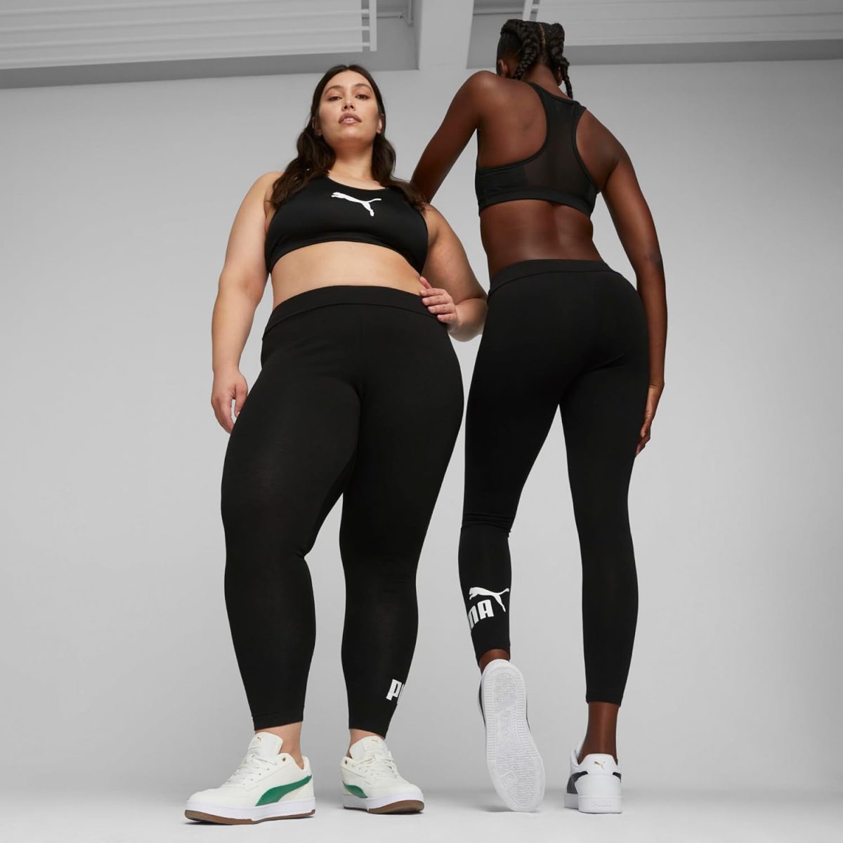 Puma Women's Essentialentials Logo Workout and Gym Tights | Comfortable Cotton-Blend Leggings with Elastic Waistband & Iconic Logo | Ideal for Workouts, Travel & Everyday Comfort - Image 2