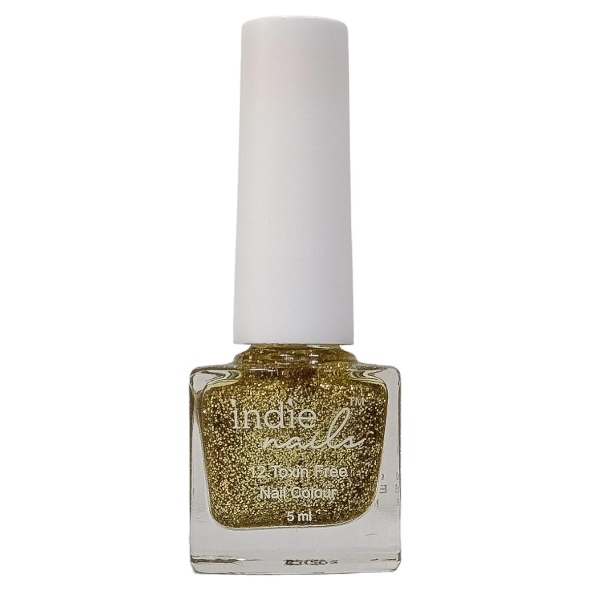 Indie Nails Nail Polish Bling Bling - Golden Glitter Long-Lasting, High-Shine Finish | Chip-Resistant & Quick-Drying Formula | Vegan & 12-Free Nail Paint For Women Professional-Quality Manicure 5ml - Image 6