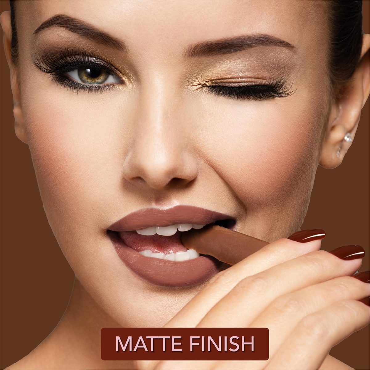 Blue Heaven Cookie & Souffle Matte Lipstick for Women, Long lasting Liquid lipstick, Enriched with Cocoa Butter & Rosehip Oil, Softening & Nourishing Lip color - Hazelnut Hottie, 3.2ml - Image 9