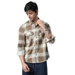 Exclusive Checked Double Pocket Full Sleeves Shirt for Men Multicoloured