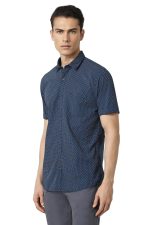 Peter England Men Cotton Slim Fit Casual Summer Half Sleeve Shirt - Image 2