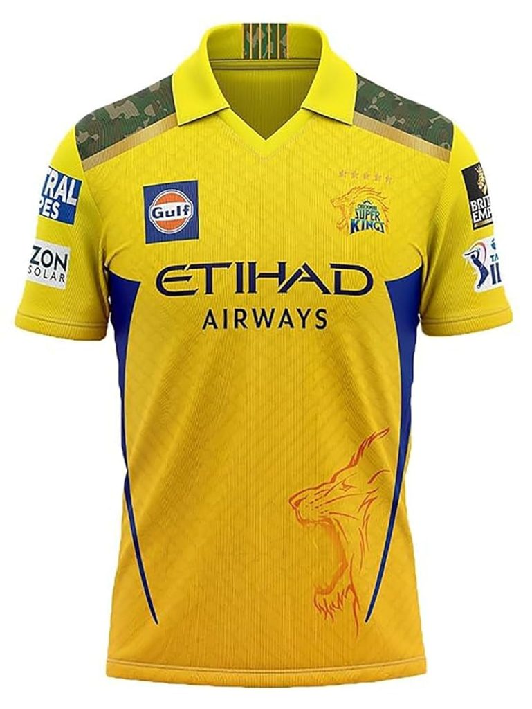 Sports Cricket CSK Jersey New 2025 Dhoni 7 MSD 18 T-Shirts (Kid's, Boy's& Men)