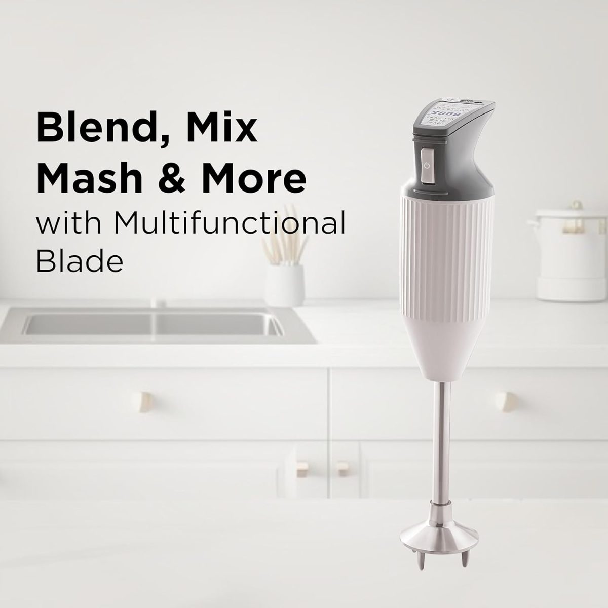 BOSS E111 Portable Hand Blender 180 Watt | Easy to Clean and Store | ISI-Marked, Grey - Image 5