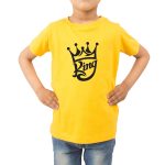 FADE COLLECTION - King Design Colored Gift Cotton Kids Boys T-Shirt (2 Years, Yellow)