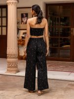 FIORRA Women's Black Printed Cotton Co-ord Set - Image 2