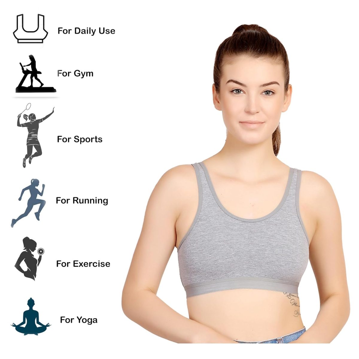 STOGBULL Sports Bra Combo Pack for Gym Yoga Exercise Running Workout Regular Daily use - Image 5