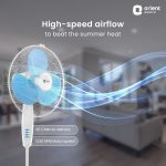 Orient Electric Stand-82 400 MM Oscillating Pedestal Fans | Stand Fan with Tilt Mechanism | High Air Delivery | Aesthetic Design with Telescopic Arrangement (Sky Blue) - Image 2